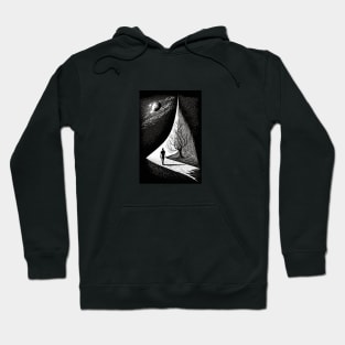 Artistic Black And White Painting Post Apocalypse Drawing Hoodie